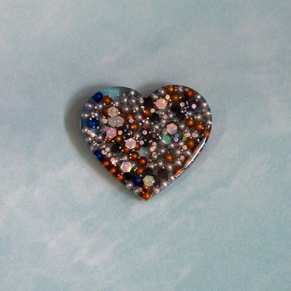 Midnight Pearls - Heart (Small)